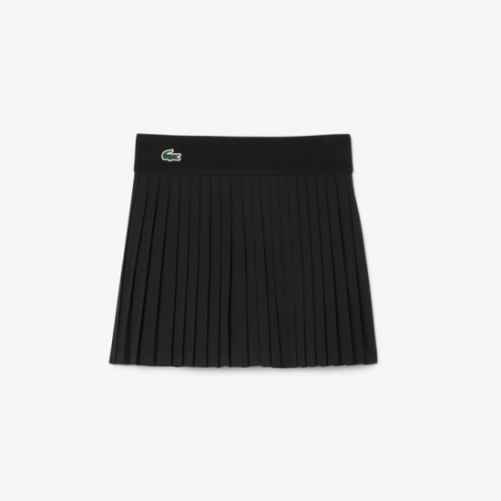 SAIA SHORTS LACOSTE PLISSADA ULTRA DRY - PRETO
